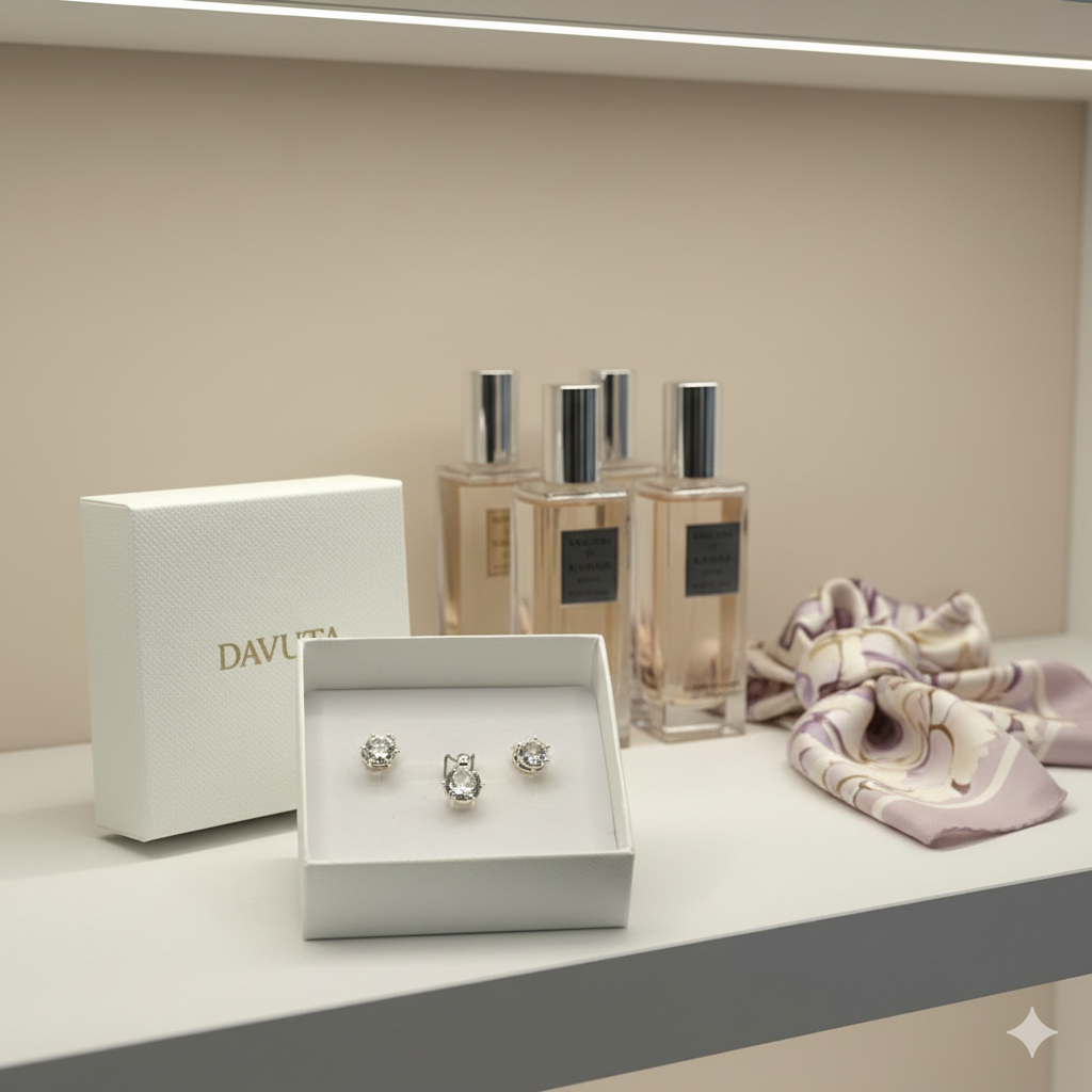 Damen Schmuck-Set mit Bergkristall / Luce Pura / 925er Silber