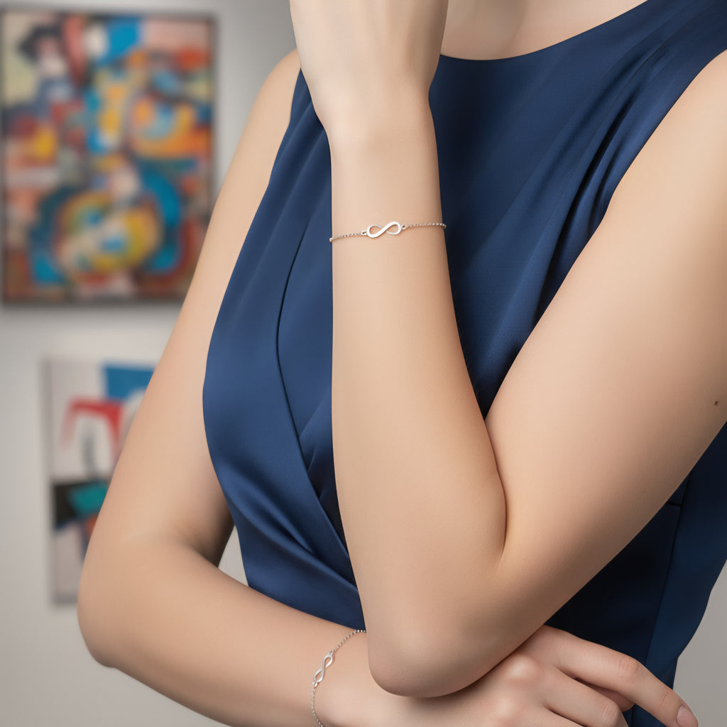 Damen Armband Infinity Silber