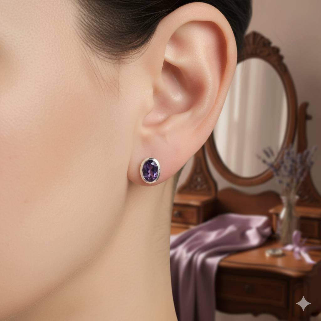 Damen Schmuck-Set mit Amethyst / Violetta Serena /925er Silber / Feminin