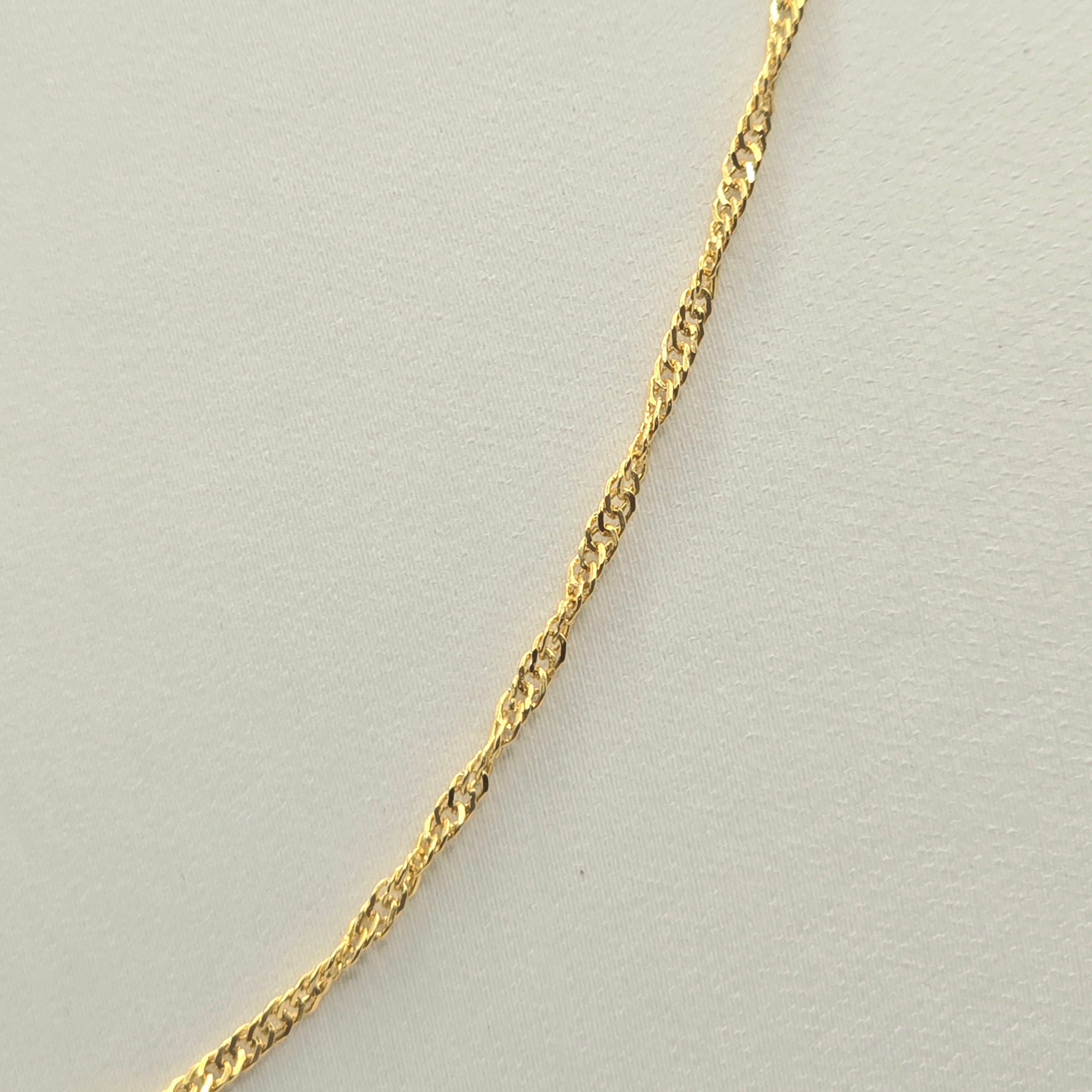 Damen Kette / Onda Dorata / 9 Karat (375) Gold / elegant + filigran