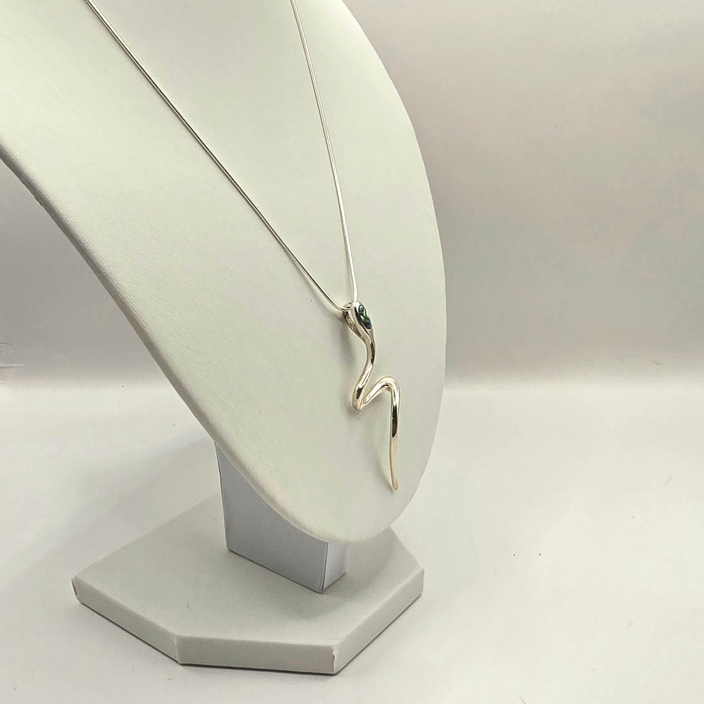 Damen Kette mit Schlange / Serpente d'argento / 925er Silber / Abalone / Statement